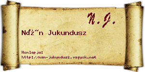 Nán Jukundusz névjegykártya